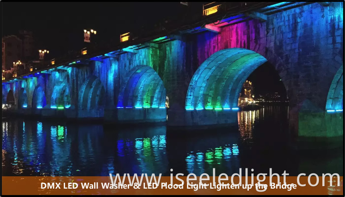 LED lights lighten up the bridge hole